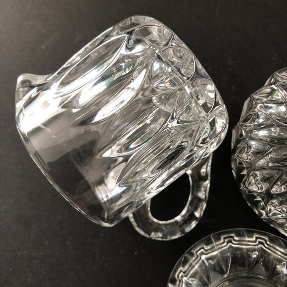 VINTAGE Gorham "Althea" Crystal Cream & Sugar Bowl with Lid EUC - Picture 5 of 8